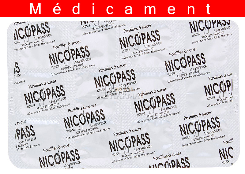 NICOPASS 1,5 mg SANS SUCRE REGLISSE MENTHE, pastille ...