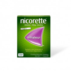 NICORETTE INHALEUR 10 mg, cartouche pour inhalation buccale – 6 cartouches