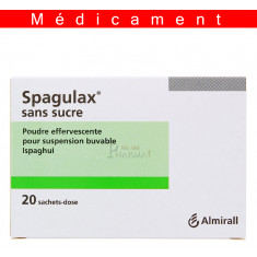 SPAGULAX SANS SUCRE, poudre effervescente pour suspension buvable en sachet-dose – 20 sachets