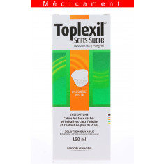 TOPLEXIL 0,33 mg/ml SANS SUCRE, solution buvable édulcorée à l'acésulfame potassique – 150ML