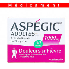 ASPEGIC ADULTES 1000 mg, poudre pour solution buvable en sachet-dose -  30 sachets